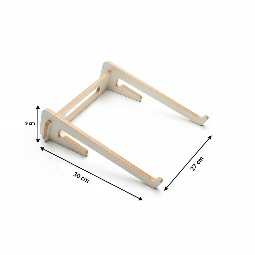 Ergonomik Ahşap Laptop Standı Laptop Yükseltici Dekoratif ve Tüm Modellerle Uyumlu