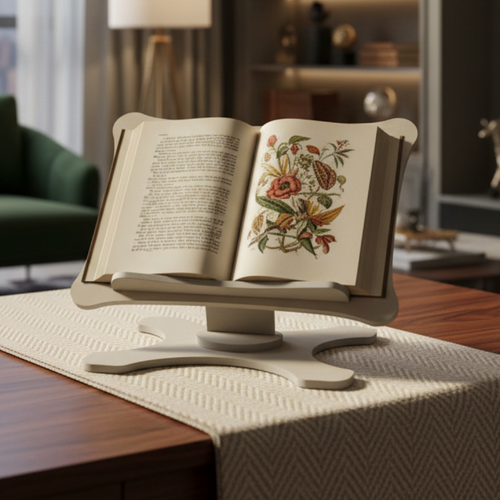 Ahşap Kitap Okuma Standı Yükseklik Ayarlanabilir Katlanabilir 360º Dönebilen Laptop Standı