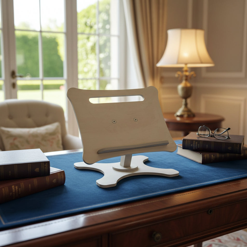 Ahşap Kitap Okuma Standı Yükseklik Ayarlanabilir Katlanabilir 360º Dönebilen Laptop Standı