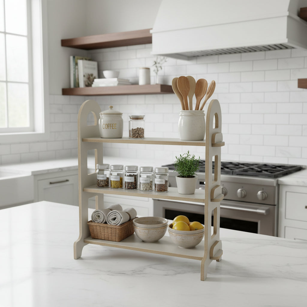 Ahşap Mutfak & Banyo Organizeri Çok Amaçlı Şık ve Modern Tasarım