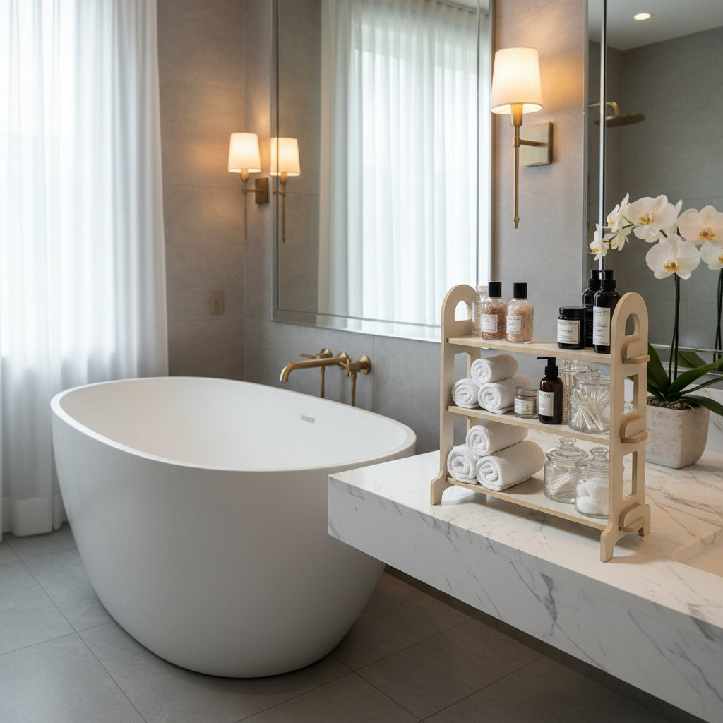 Ahşap Mutfak & Banyo Organizeri Çok Amaçlı Şık ve Modern Tasarım