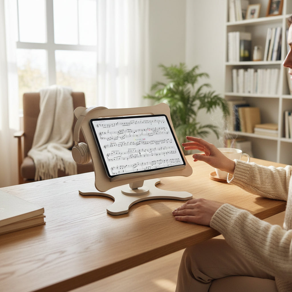 Ahşap Kitap Okuma Standı Yükseklik Ayarlanabilir Katlanabilir 360º Dönebilen Laptop Standı