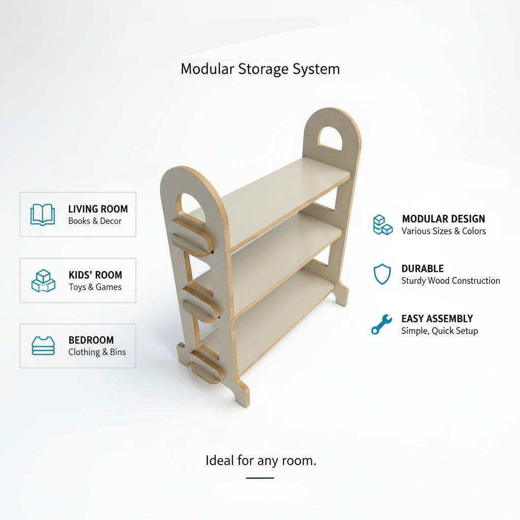 Ahşap Mutfak & Banyo Organizeri Çok Amaçlı Şık ve Modern Tasarım