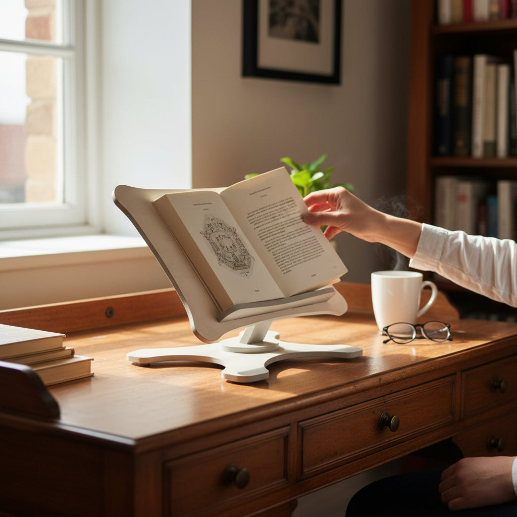 Ahşap Kitap Okuma Standı Yükseklik Ayarlanabilir Katlanabilir 360º Dönebilen Laptop Standı