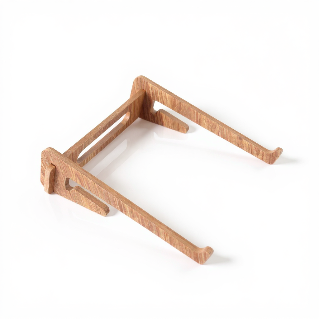 Ergonomik Ahşap Laptop Standı Laptop Yükseltici Dekoratif ve Tüm Modellerle Uyumlu