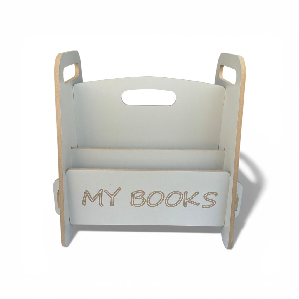 Montessori Ahşap Çocuk Kitaplığı Beyaz Eğitici ve Dekoratif Tasarım