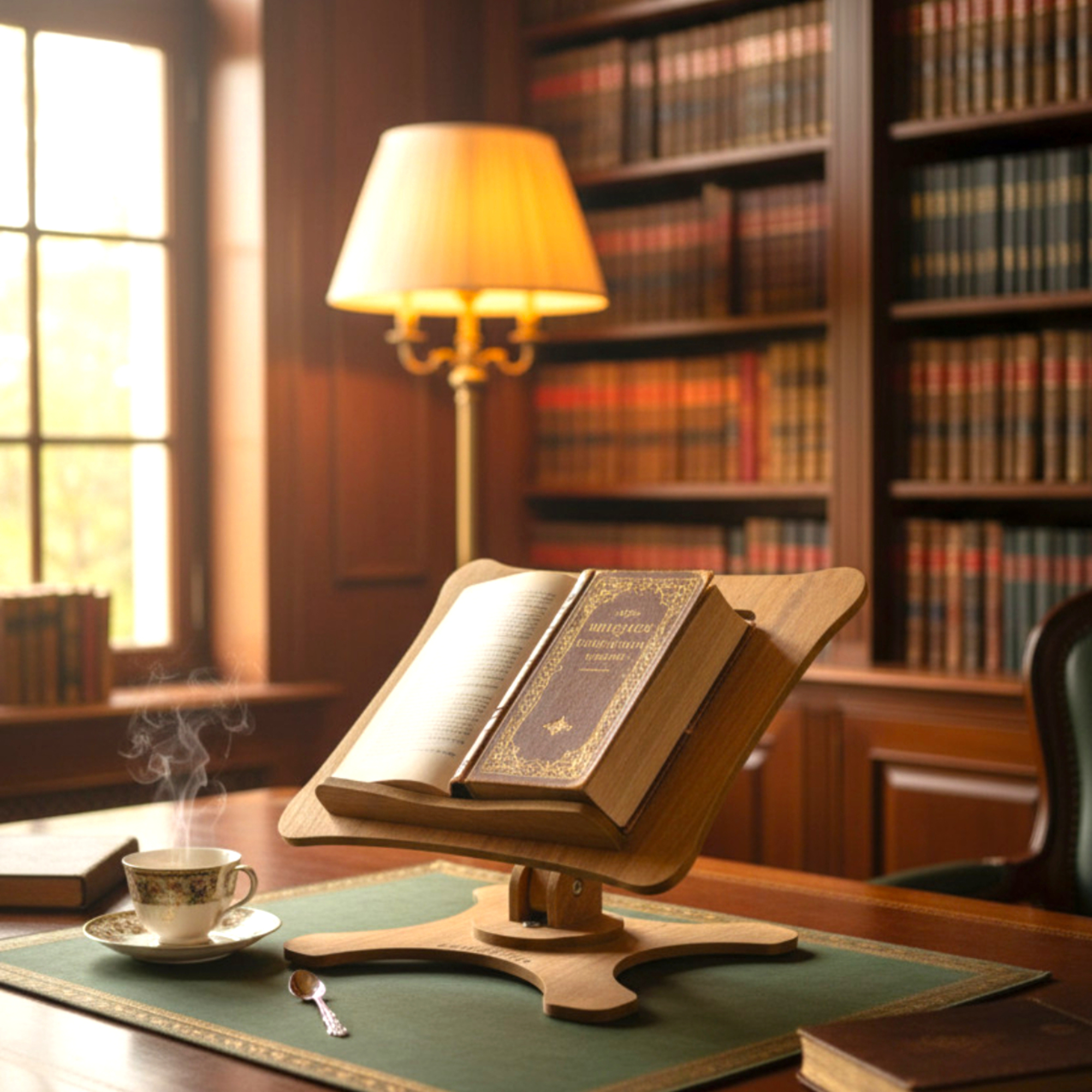 Ahşap Kitap Okuma Standı Yükseklik Ayarlanabilir Katlanabilir 360º Dönebilen Laptop Standı