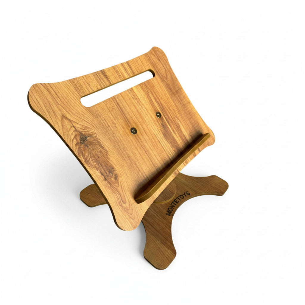 Ahşap Kitap Okuma Standı Yükseklik Ayarlanabilir Katlanabilir 360º Dönebilen Laptop Standı